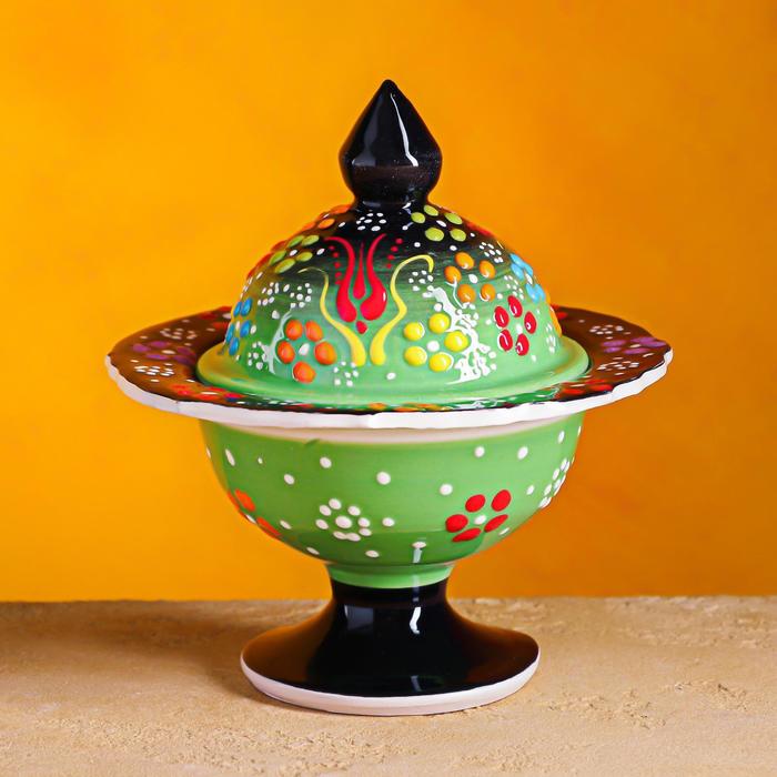 Сахарница на ножке "Рельеф зеленый" 0,18 л
Сахарница на ножке "Рельеф зеленый" 0,18 л