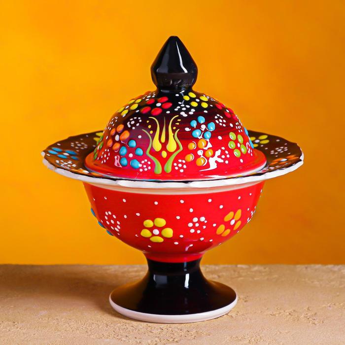 Сахарница на ножке "Рельеф красный" 0,15 л 
Сахарница на ножке "Рельеф красный" 0,15 л