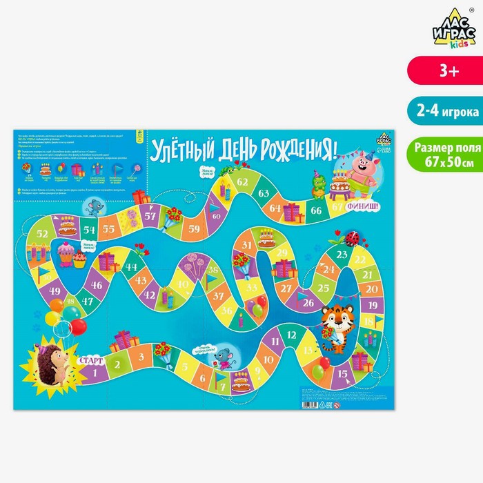 Игровое поле «Улётный день рождения»
Игровое поле «Улётный день рождения»