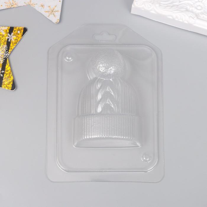 фото Пластиковая форма "шапка вязаная с косичкой" 8,9х6 см