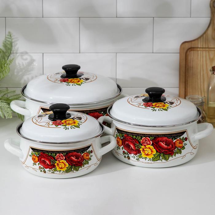 Набор кастрюль 3 пр "Розы-1 ": Кастрюли 2л, 3л, 4л
Набор кастрюль 3 пр "Розы-1 ": Кастрюли 2л, 3л, 4л
