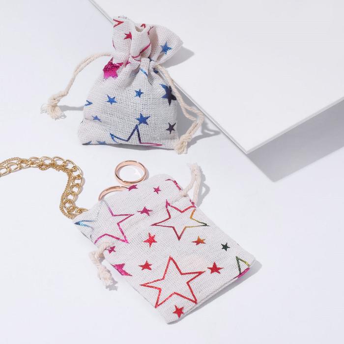 Мешочек подарочный "Лён" звездопад, 7*9см, разноцветный
Мешочек подарочный "Лён" звездопад, 7*9см, разноцветный