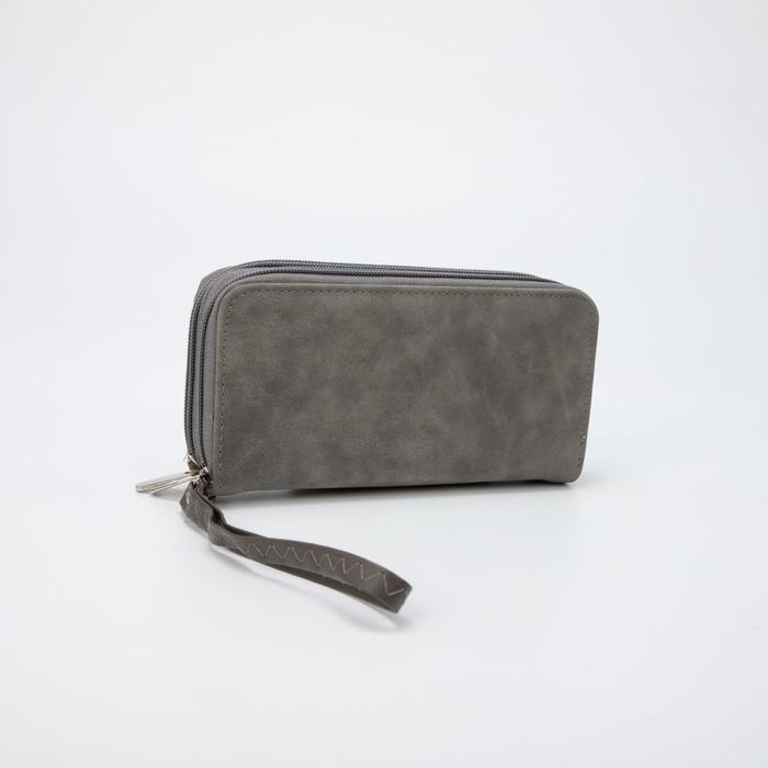Кошелёк женский, 4 отдела на молнии, цвет серый
Кошелёк женский, 4 отдела на молнии, цвет серый
