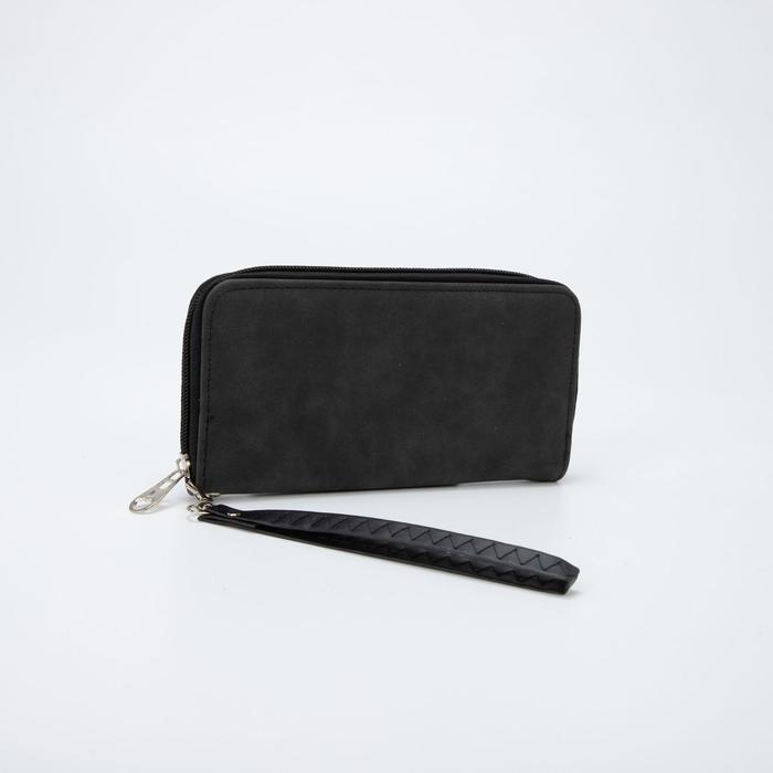 Кошелёк на молнии, с ручкой, цвет чёрный
Кошелёк на молнии, с ручкой, цвет чёрный