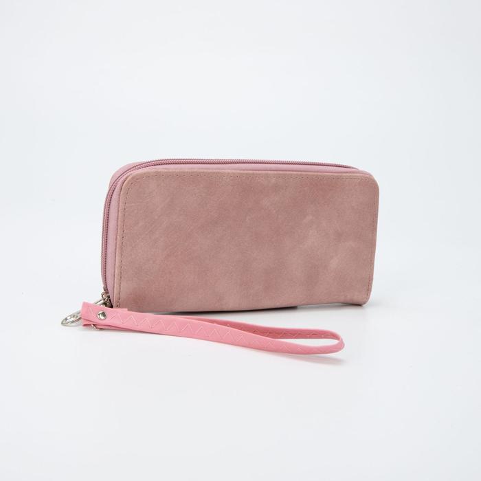 Кошелёк на молнии, с ручкой, цвет розовый
Кошелёк на молнии, с ручкой, цвет розовый
