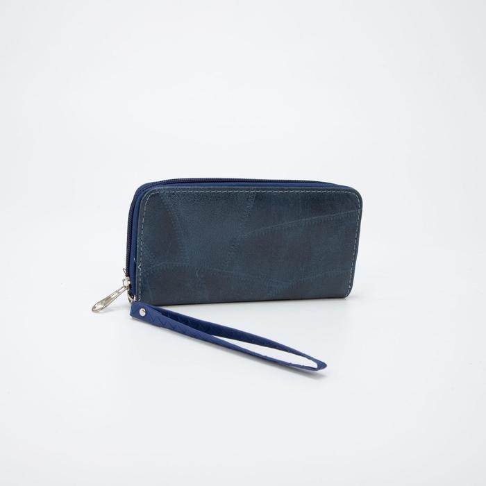 Кошелёк на молнии, с ручкой, цвет синий
Кошелёк на молнии, с ручкой, цвет синий