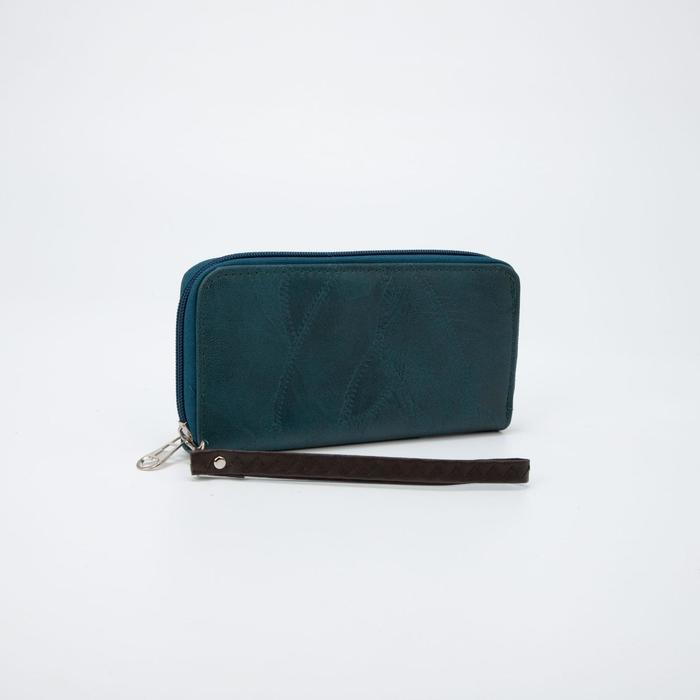 Кошелёк на молнии, с ручкой, цвет зелёный
Кошелёк на молнии, с ручкой, цвет зелёный