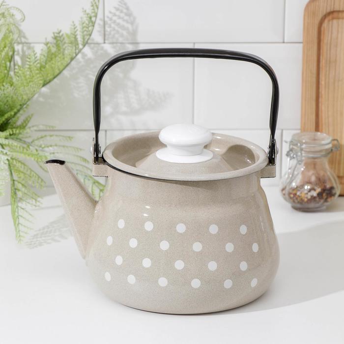 Чайник «Горошинки», 2,5 л, цвет бежевый
Чайник «Горошинки», 2,5 л, цвет бежевый