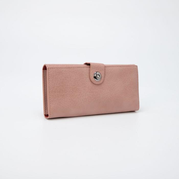 Кошелёк женский, 2 отдела на магнитах, цвет розовый 
Кошелёк женский, 2 отдела на магнитах, цвет розовый