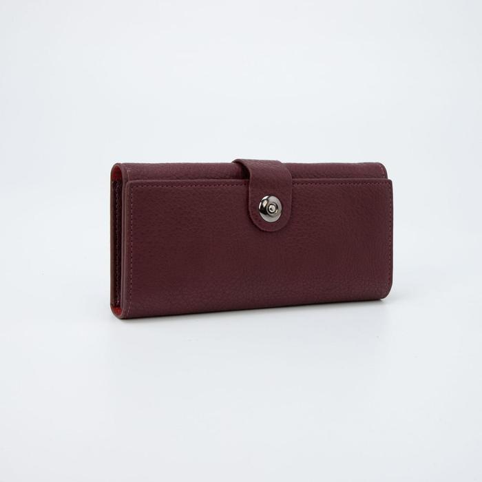 Кошелёк женский, 2 отдела на магнитах, цвет бордовый
Кошелёк женский, 2 отдела на магнитах, цвет бордовый