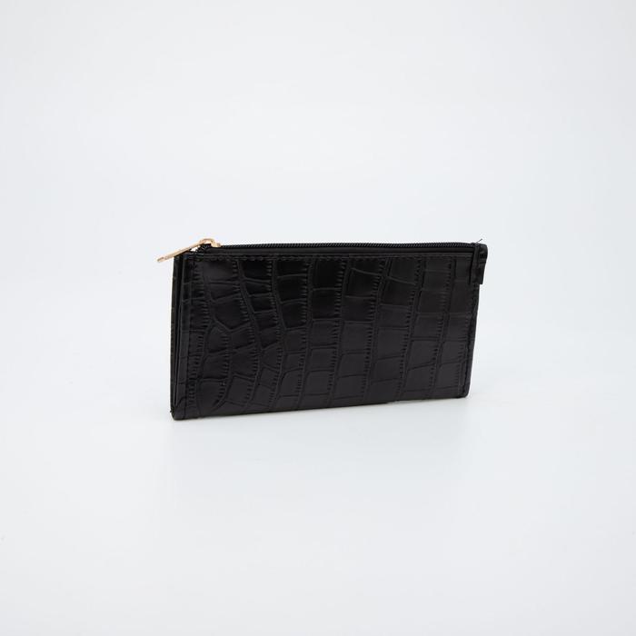 Кошелёк женский, отдел на молнии, цвет чёрный
Кошелёк женский, отдел на молнии, цвет чёрный