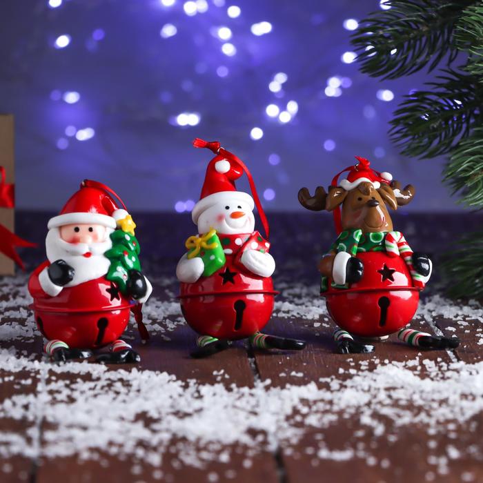 Украшение ёлочное "Бубенчик - новогодний персонаж" с ножками 5х13 см, микс
Украшение ёлочное "Бубенчик - новогодний персонаж" с ножками 5х13 см, микс