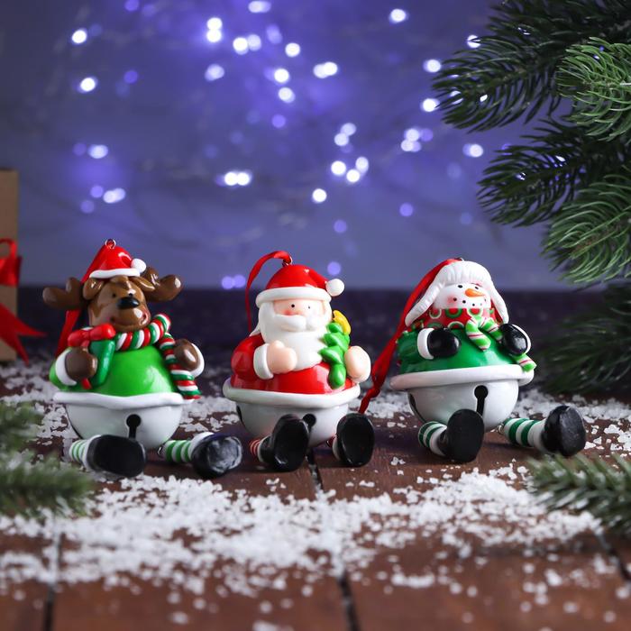 Украшение ёлочное "Бубенчик - пузатик" персонажи 5х10 см, микс
Украшение ёлочное "Бубенчик - пузатик" персонажи 5х10 см, микс