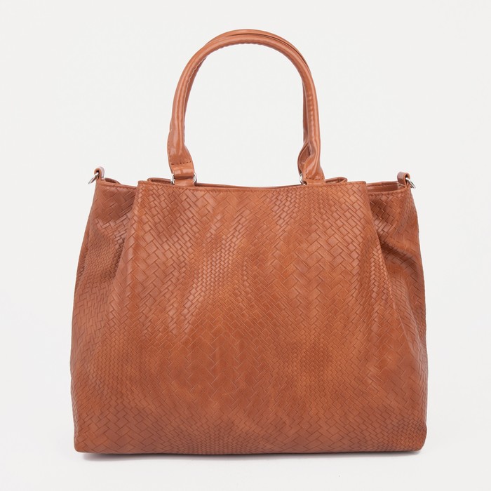 Сумка-тоут, отдел на молнии, 2 наружных кармана, длинный ремень, цвет рыжий 
Сумка-тоут, отдел на молнии, 2 наружных кармана, длинный ремень, цвет рыжий