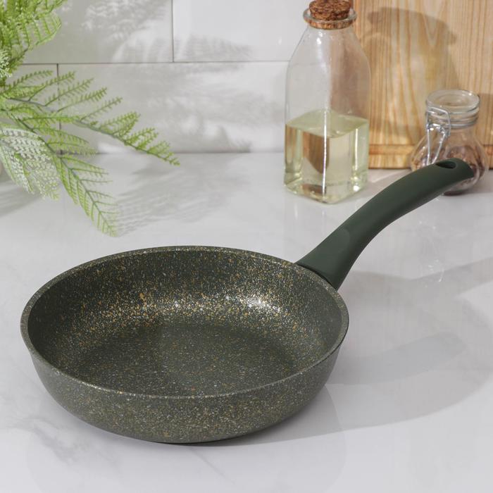 Сковорода Trendy style, d=22 см, пластиковая ручка, антипригарное покрытие, цвет зелёный
Сковорода Trendy style, d=22 см, пластиковая ручка, антипригарное покрытие, цвет зелёный