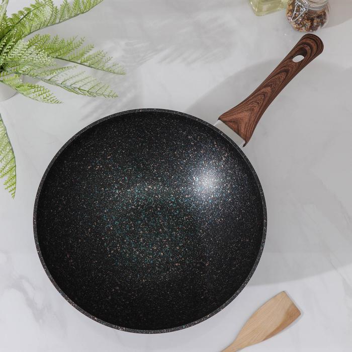 Сковорода WOK Granit ultra blue, d=30 см, h=10 см, пластиковая ручка, антипригарное покрытие, цвет чёрный
Сковорода WOK Granit ultra blue, d=30 см, h=10 см, пластиковая ручка, антипригарное покрытие, цвет чёрный