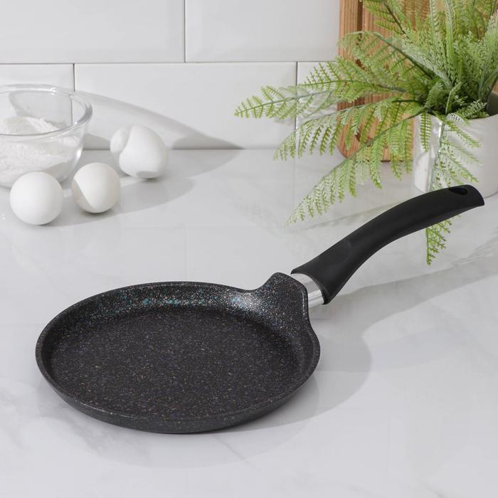 Сковорода блинная Granit Ultra Blue, d=20 см, пластиковая ручка, антипригарное покрытие, цвет чёрный
Сковорода блинная Granit Ultra Blue, d=20 см, пластиковая ручка, антипригарное покрытие, цвет чёрный