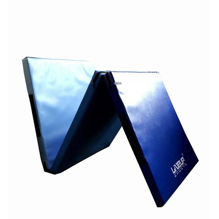 фото Мат для тренировок 3-fold exercise mat, размер 180х60х4 см, цвет синий liveup