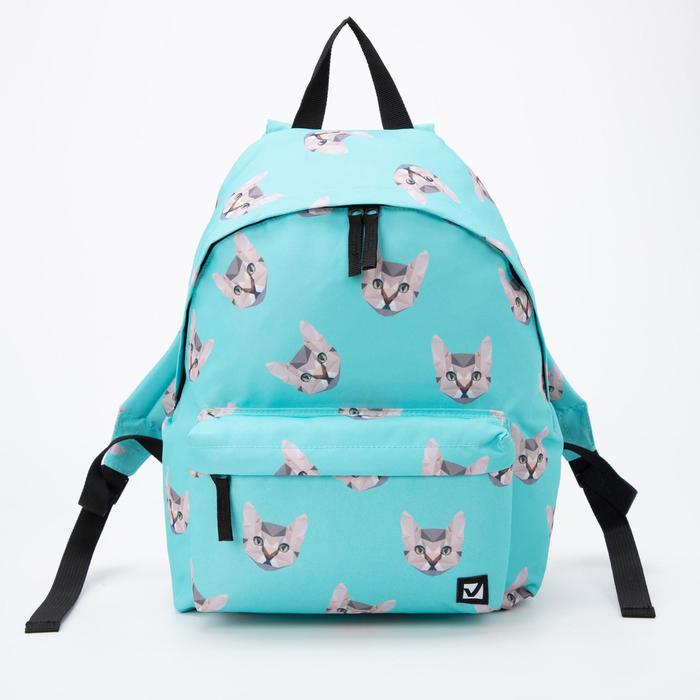 Рюкзак, отдел на молнии, наружный карман, цвет бирюзовый, Cats
Рюкзак, отдел на молнии, наружный карман, цвет бирюзовый, Cats