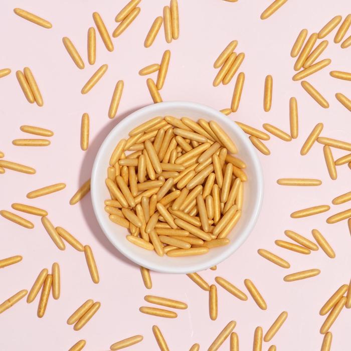 Кондитерская посыпка, палочки перламутровые, золото, 50 г
Кондитерская посыпка, палочки перламутровые, золото, 50 г