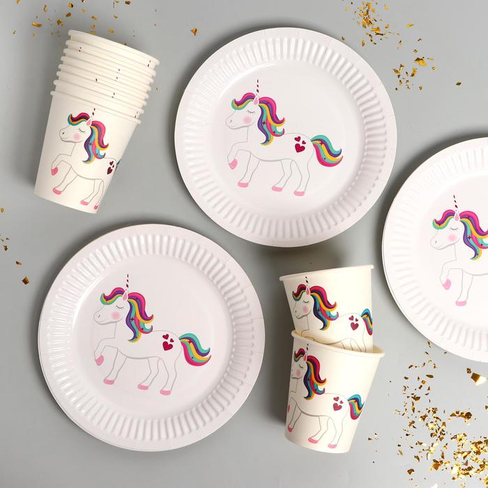 Набор бумажной посуды «Единорог», стаканы 10 шт., тарелки 10 шт.
Набор бумажной посуды «Единорог», стаканы 10 шт., тарелки 10 шт.