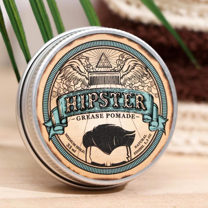 Бриолин для укладки волос Hipster Grease Pomade medium hold, средняя фиксация, 33 мл 
Бриолин для укладки волос Hipster Grease Pomade medium hold, средняя фиксация, 33 мл