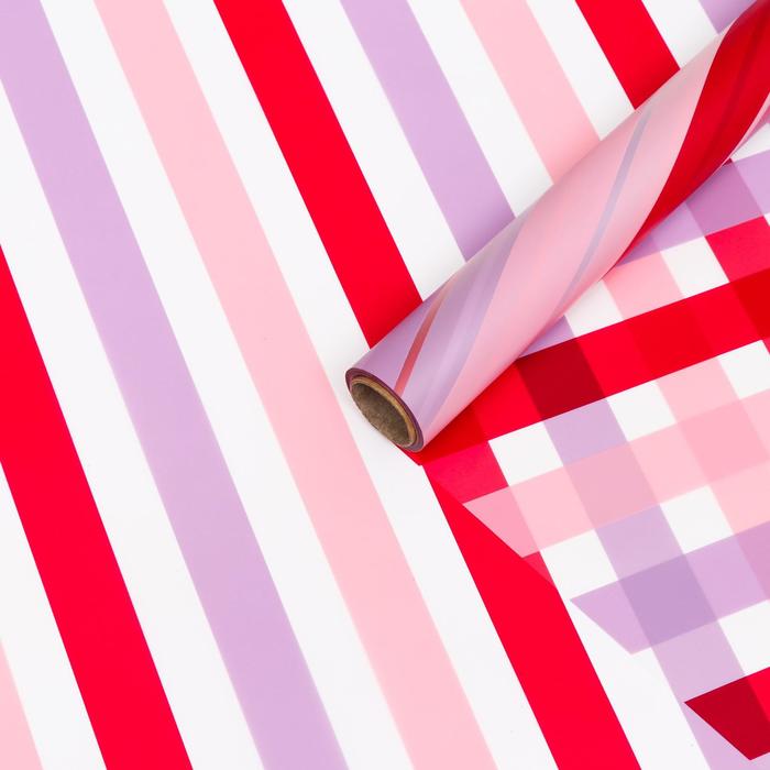 Пленка матовая "Радуга", розовый-сиреневый-красный, 0,58 х 10 м
Пленка матовая "Радуга", розовый-сиреневый-красный, 0,58 х 10 м