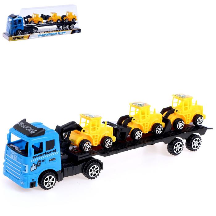 Грузовик инерционный «Автовоз», с 3 экскаваторами, МИКС
Грузовик инерционный «Автовоз», с 3 экскаваторами, МИКС