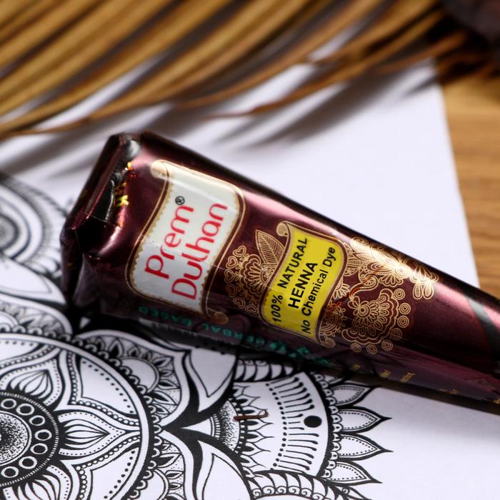 Хна для мехенди Прем Дулхан коричневый, в коричневой упаковке
Хна для мехенди Прем Дулхан коричневый, в коричневой упаковке