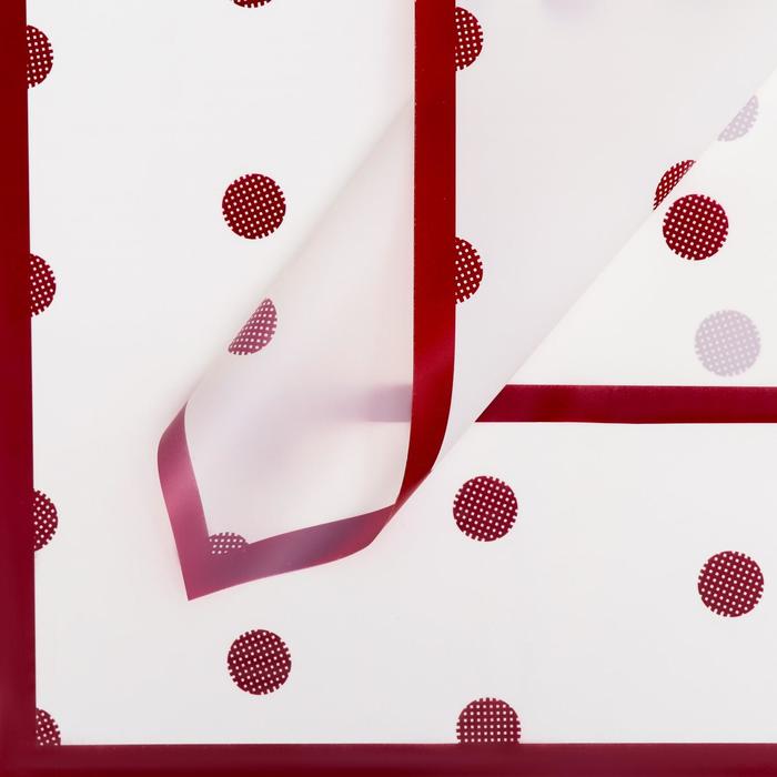 Пленка матовая "Квадрат и горошек", марсала, 0,58 х 0,58 м
Пленка матовая "Квадрат и горошек", марсала, 0,58 х 0,58 м