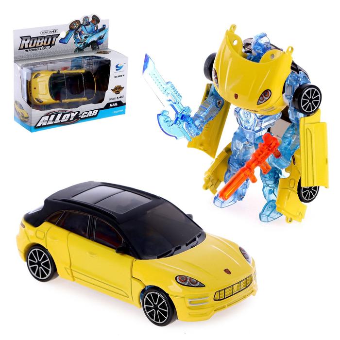 Робот с трансформацией «Кроссовер», с металлическими элементами, цвет жёлтый 
Робот с трансформацией «Кроссовер», с металлическими элементами, цвет жёлтый