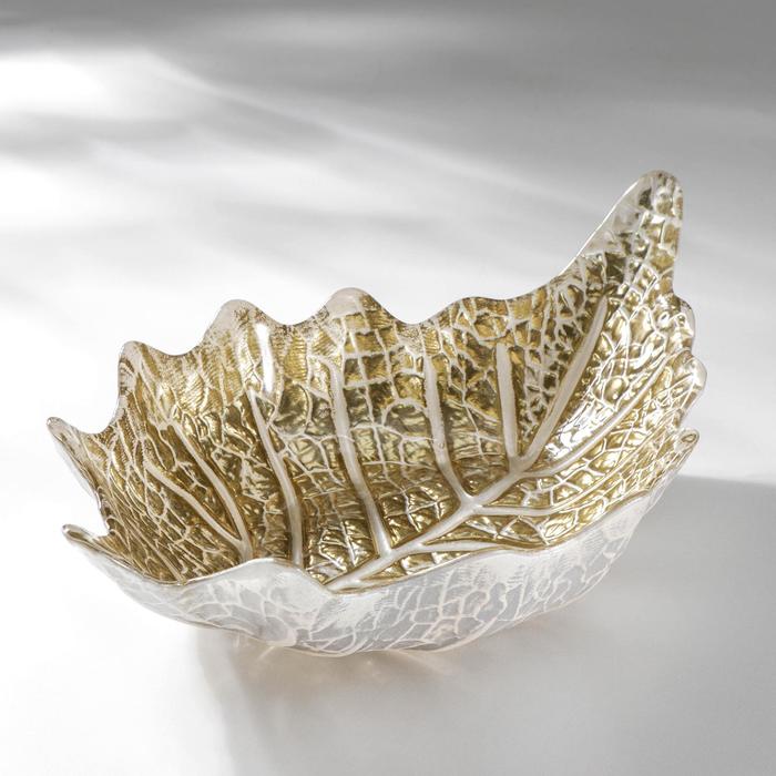Блюдо сервировочное «Золотой лист», 24×15 см, цвет золотой
Блюдо сервировочное «Золотой лист», 24×15 см, цвет золотой