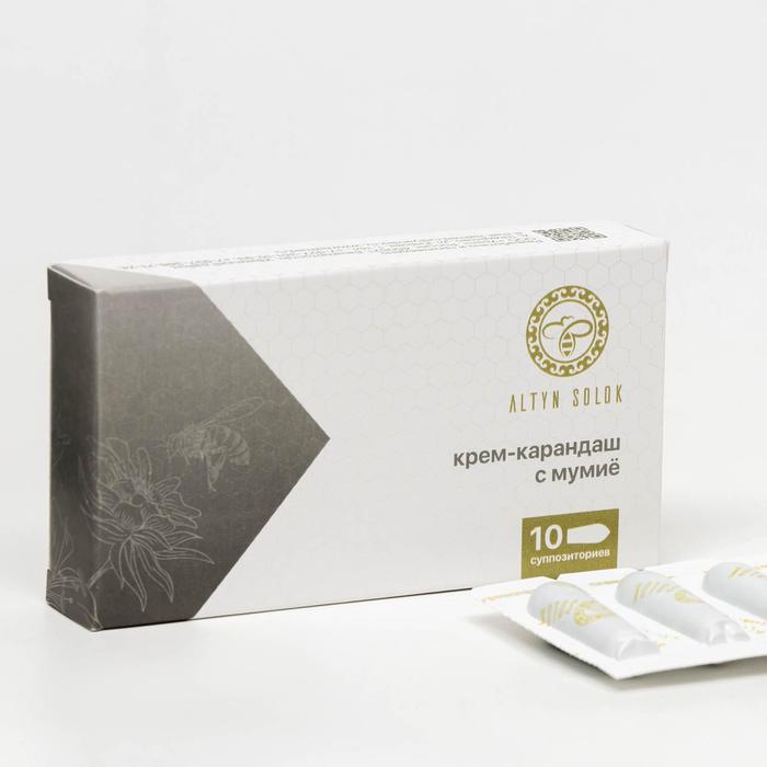 Крем-карандаш с мумиё, 10 суппозиториев по 2 мл 
Крем-карандаш с мумиё, 10 суппозиториев по 2 мл
