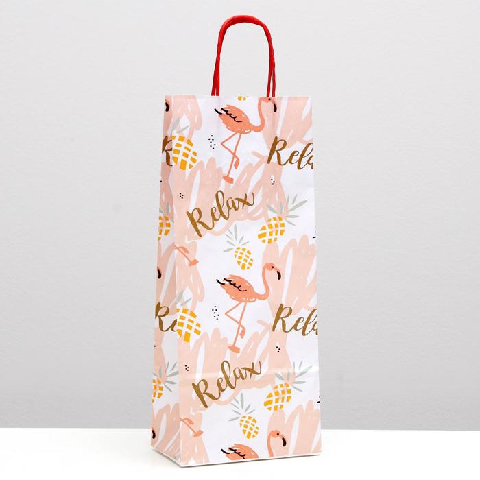 Пакет подарочный крафт "Фламинго", 14 х 8 х 33 см
Пакет подарочный крафт "Фламинго", 14 х 8 х 33 см