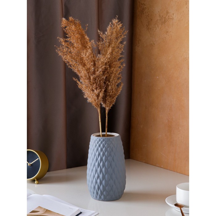 Ваза керамическая "Ананас", настольная, декоративная, интерьерная, матовая, серая, 21 см 
Ваза керамическая "Ананас", настольная, декоративная, интерьерная, матовая, серая, 21 см