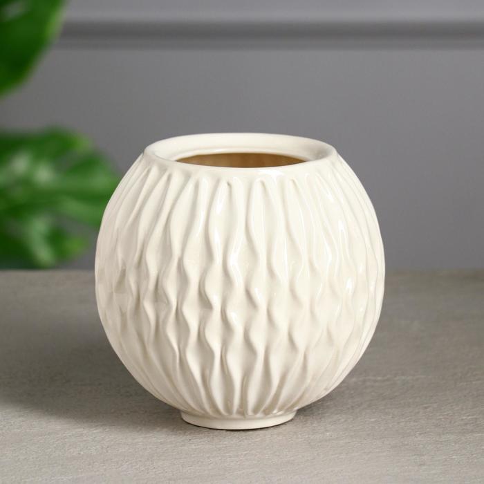 Ваза керамическая "Шарик", настольная, белая, 14 см
Ваза керамическая "Шарик", настольная, белая, 14 см