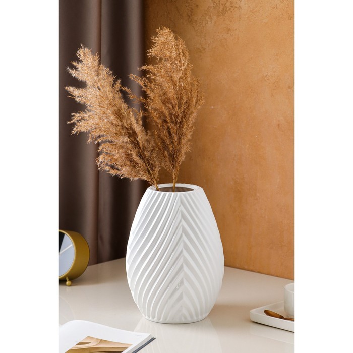 Ваза керамическая "Юка", настольная, белая, 25 см
Ваза керамическая "Юка", настольная, белая, 25 см