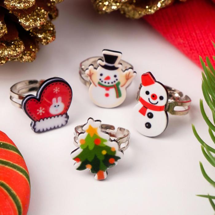 Набор колец детских новогодних (4шт) "Замок принцесы", форма МИКС, цветной, безразмерное
Набор колец детских новогодних (4шт) "Замок принцесы", форма МИКС, цветной, безразмерное