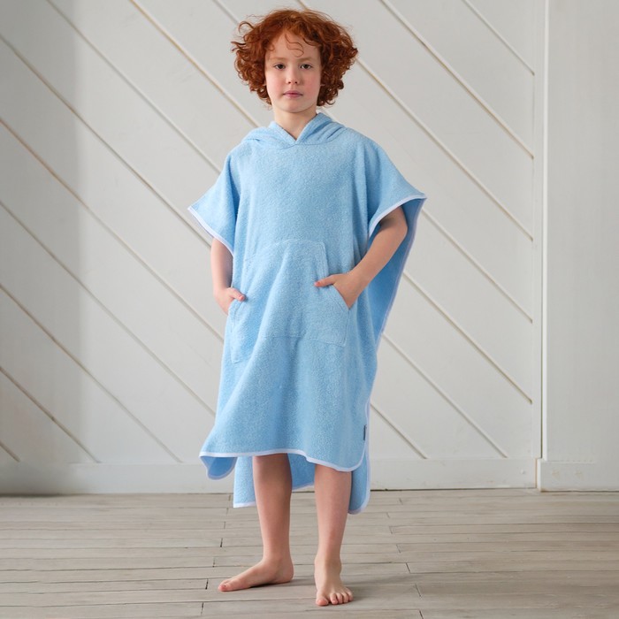 Полотенце-пончо с карманом Крошка Я, цвет голубой, размер 32-38, 100 % хлопок, 320 г/м2
Полотенце-пончо с карманом Крошка Я, цвет голубой, размер 32-38, 100 % хлопок, 320 г/м2