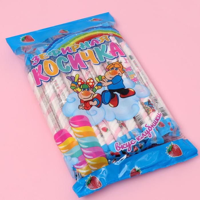 Маршмеллоу "Зефирная косичка" с ароматом клубники, пакет, 18 г
Маршмеллоу "Зефирная косичка" с ароматом клубники, пакет, 18 г