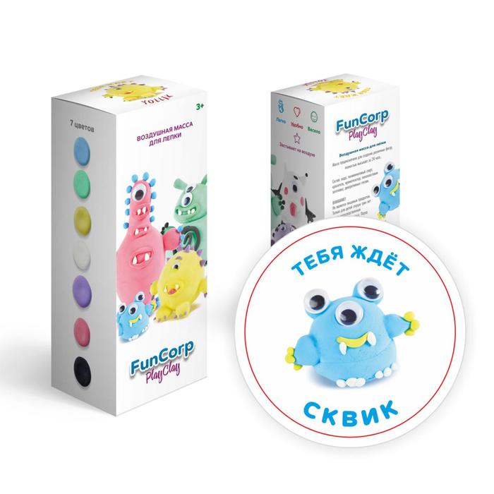 Воздушная масса для лепки FunCorp Playclay, Сквик
Воздушная масса для лепки FunCorp Playclay, Сквик