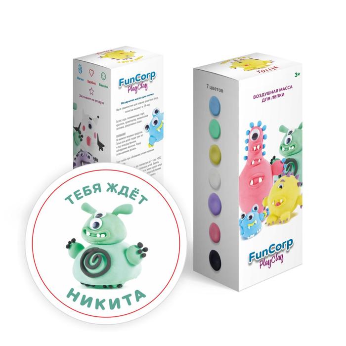 Воздушная масса для лепки FunCorp Playclay, Никита 
Воздушная масса для лепки FunCorp Playclay, Никита