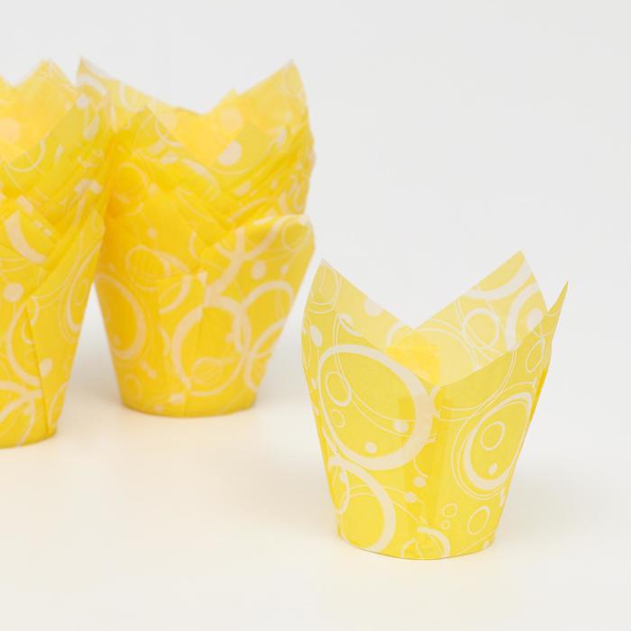 Форма бумажная "Тюльпан", жёлтый с белыми кольцами, 5 х 8 см
Форма бумажная "Тюльпан", жёлтый с белыми кольцами, 5 х 8 см