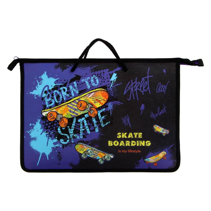 Папка с ручками пластик А4 45мм 340*240 ArtSpace ПТ-15 Skate 
Папка с ручками пластик А4 45мм 340*240 ArtSpace ПТ-15 Skate