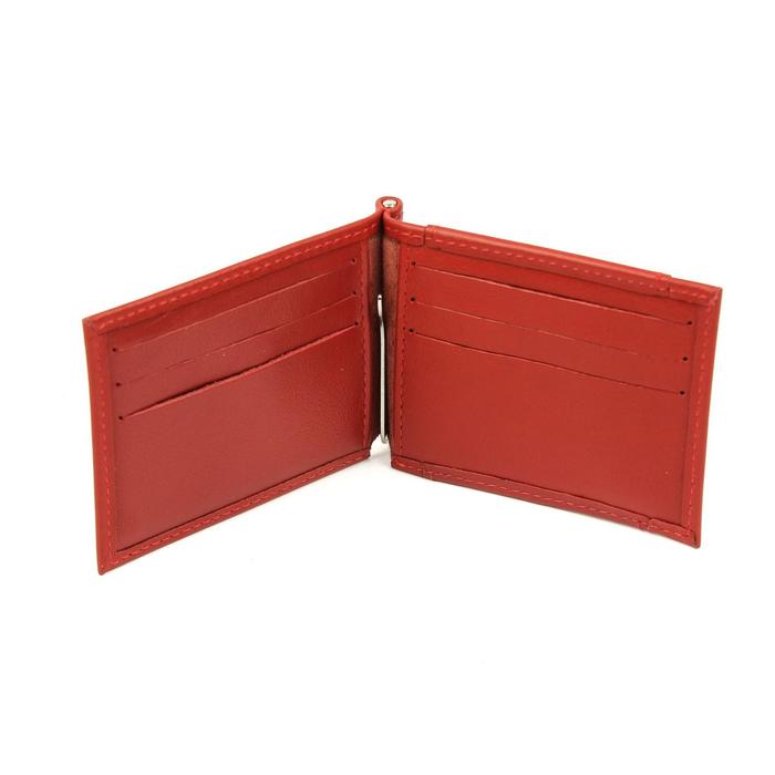 фото Зажим для купюр, цвет красный croco