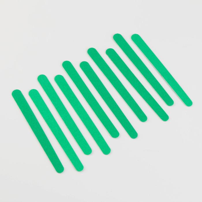 Набор одноразовых пилок для ногтей, 10 штук, цвет зелёный