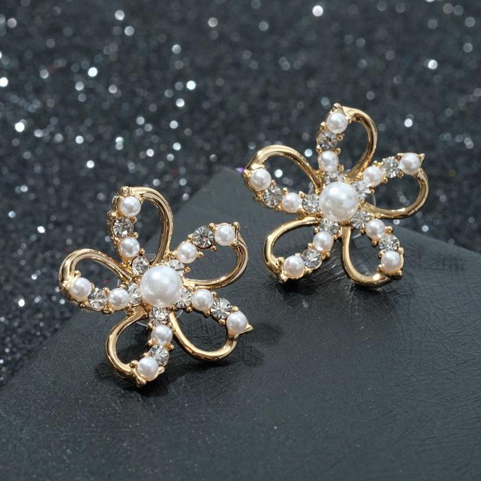 Серьги с жемчугом "Цветок" контур, цвет белый в золоте
Серьги с жемчугом "Цветок" контур, цвет белый в золоте