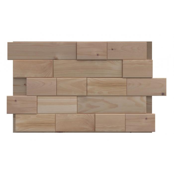 Стеновая панель 3D, 850 × 465 мм, в упаковке 4 шт, массив кедра
Стеновая панель 3D, 850 × 465 мм, в упаковке 4 шт, массив кедра