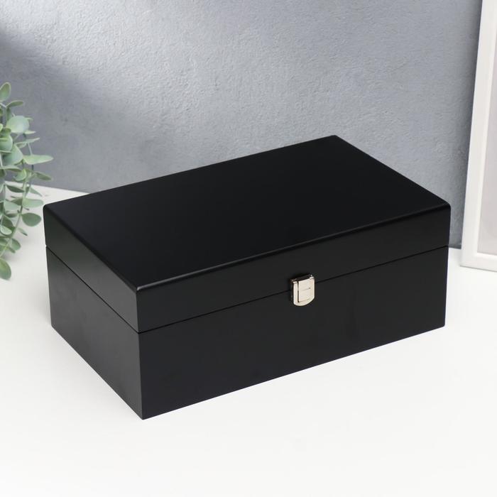Шкатулка дерево для украшений "Чёрная матовая" 12х18х30 см
Шкатулка дерево для украшений "Чёрная матовая" 12х18х30 см