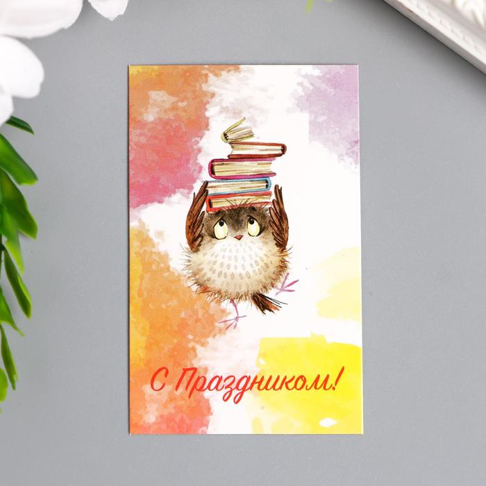 Бирка декоративная "С праздником (сова с книгами)" набор 4 шт
Бирка декоративная "С праздником (сова с книгами)" набор 4 шт